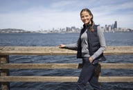 Miniatyrbilde 5 av Antracite Melange Cutter & Buck Oakville  Strikkegenser Dame