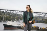 Miniatyrbilde 8 av Antracite Melange Cutter & Buck Oakville  Strikkegenser Dame