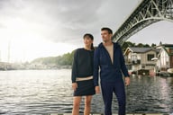 Miniatyrbilde 5 av Antracite Melange Cutter & Buck Pemberton Collegegenser Dame