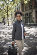 Miniatyrbilde 5 av Antracite Melange Cutter & Buck Pemberton Collegejakke Dame