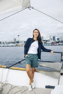 Miniatyrbilde 6 av Antracite Melange Cutter & Buck Pemberton Collegejakke Dame