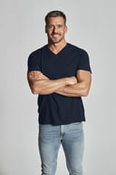 Miniatyrbilde 7 av Black Cottover V-hals T-skjorte