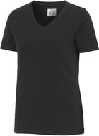 Miniatyrbilde 2 av Black Cottover Stretch V-hals T-skjorte Dame