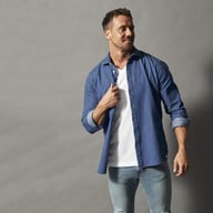 Miniatyrbilde 6 av Blue Cottover Denim Comfort Fit Skjorte