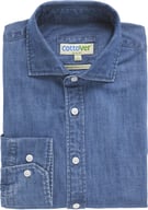 Miniatyrbilde 2 av Blue Cottover Denim Slim Fit Skjorte