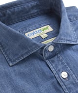 Miniatyrbilde 3 av Blue Cottover Denim Slim Fit Skjorte