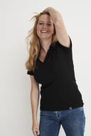 Miniatyrbilde 4 av Black Cottover Stretch Poloskjorte Dame