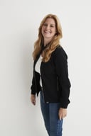 Miniatyrbilde 3 av Black Cottover French Terry Collegejakke Dame