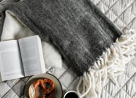 Miniatyrbilde 5 av Dark Grey Kosta Linnewäfveri Ull Pledd