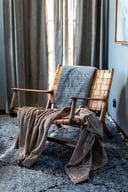 Miniatyrbilde 4 av Grey Kosta Linnewäfveri Jaquard Fleece Pledd