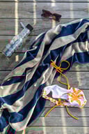 Miniatyrbilde 1 av Blue/Yellow Lord Nelson Victory Cabana 500 g/m2 Bomull 80x160 cm Badelaken Håndkle