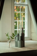 Miniatyrbilde 3 av Grey Örrefors Jernverk Porselen Sett med Lysestaker