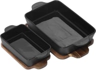 Miniatyrbilde 1 av Black Örrefors Jernverk 2-pk Ovnsformer med Trelokk