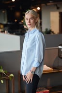 Miniatyrbilde 11 av Sky Blue J. Harvest & Frost JH&F Green Bow 01 Bluse Dame