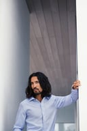 Miniatyrbilde 5 av Sky Blue J. Harvest & Frost Red Bow 29 Slim Fit Skjorte