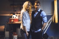 Miniatyrbilde 7 av Green J. Harvest & Frost Indigo Bow 33 Slim Fit Skjorte