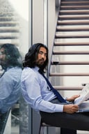 Miniatyrbilde 7 av Black J. Harvest & Frost Yellow Bow 50 Slim Fit Skjorte