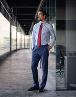 Miniatyrbilde 9 av Black J. Harvest & Frost Yellow Bow 50 Slim Fit Skjorte