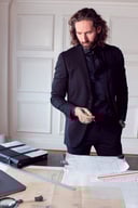 Miniatyrbilde 18 av Black J. Harvest & Frost Black Bow 60 Slim Fit Skjorte