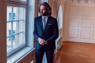 Miniatyrbilde 19 av Black J. Harvest & Frost Black Bow 60 Slim Fit Skjorte