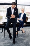 Miniatyrbilde 29 av Black J. Harvest & Frost Black Bow 60 Slim Fit Skjorte