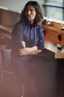 Miniatyrbilde 5 av Black J. Harvest & Frost Indigo Bow 132 Skjorte