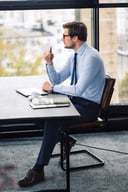 Miniatyrbilde 8 av Black J. Harvest & Frost Indigo Bow 132 Slim Fit Skjorte