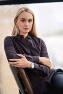 Miniatyrbilde 5 av Brown J. Harvest & Frost Indigo Bow 134 Contemporary Fit Skjorte Dame