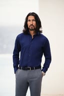 Miniatyrbilde 9 av Navy J. Harvest & Frost Purple Bow 146 Slim Fit Skjorte