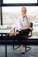 Miniatyrbilde 5 av Sky Blue J. Harvest & Frost Purple Bow 147 Contemporary Fit Skjorte Dame