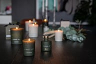 Miniatyrbilde 1 av 2-91-5392450812 Victorian Candle Ginger Joy Green Duftlys