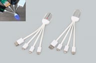 Miniatyrbilde 2 av 25-47-dra-2960 Kyoto 3-i-1 Ladekabel med LED-lys