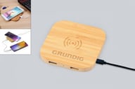 Miniatyrbilde 1 av 25-47-dra-3225 Hera Bambus 10W Trådløs Ladeplate med USB-porter