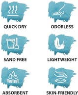 Miniatyrbilde 1 av 25-47-dra-3320 Cedar Mikrofiber Sandfritt Sportshåndkle