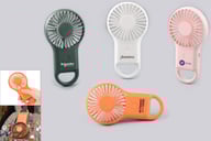 Miniatyrbilde 2 av 25-47-dra-3682 Aelina Håndholdt Vifte med Fargerike Lys og Karabinkrok