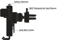 Miniatyrbilde 1 av 25-47-dra-3839 Seville 3-i-1 Biltelefonholder med Sikkerhetsfunksjoner