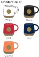 Miniatyrbilde 1 av 25-47-dra-4017 Manchester 400 ml Keramisk Kopp med Rundt Metallmerke