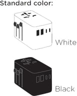 Miniatyrbilde 1 av 25-47-dra-4384 100W PD GaN Reiseadapter med Dobbel USB-A og USB-C