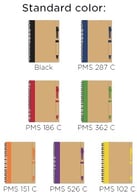 Miniatyrbilde 1 av 25-47-drb-5149 Yuma Resirkulert Kraftpapir Stor Notatbok med Spiral og Penn