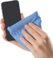 Miniatyrbilde 2 av 25-47-drc-6036 Lago rPET Mikrofiber Bønnepose Telefonstativ og Skjermrenser