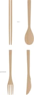 Miniatyrbilde 1 av 25-47-drc-6225 Abbot Bambus Bestikksett