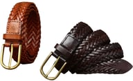 Miniatyrbilde 1 av 25-47-drc-7021 Samsa Lær Flettet Belte