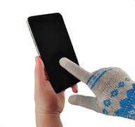 Miniatyrbilde 1 av 25-47-drc-8299 Eri Merinoull Jacquardstrikkede Touch Hansker