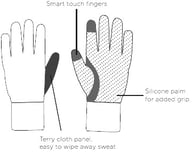 Miniatyrbilde 2 av 25-47-drc-8401 Kiana RPET Refleks Sportshansker