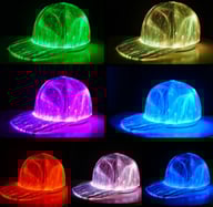 Miniatyrbilde 3 av 25-47-drc-8479 Skaldbekk RGB Caps med Fiberoptisk Lys