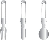 Miniatyrbilde 1 av 25-47-drc-9325 Kitty Rustfritt Stål Sammenleggbart Bestikksett