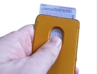 Miniatyrbilde 5 av 25-47-drc-9495 Hilver PU-lær RFID Kortholder med Stativ