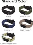 Miniatyrbilde 1 av 25-47-drc-9516 Dakar Paracord 5-i-1 Overlevelse Armbånd