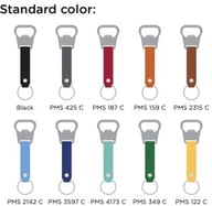 Miniatyrbilde 1 av 25-47-drc-9768 Savon Resirkulert PU Lær Nøkkelring med Flaskeåpner
