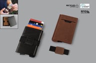 Miniatyrbilde 2 av 25-47-drc-9879 Prince Resirkulert Lær RFID Lommebok med Reim